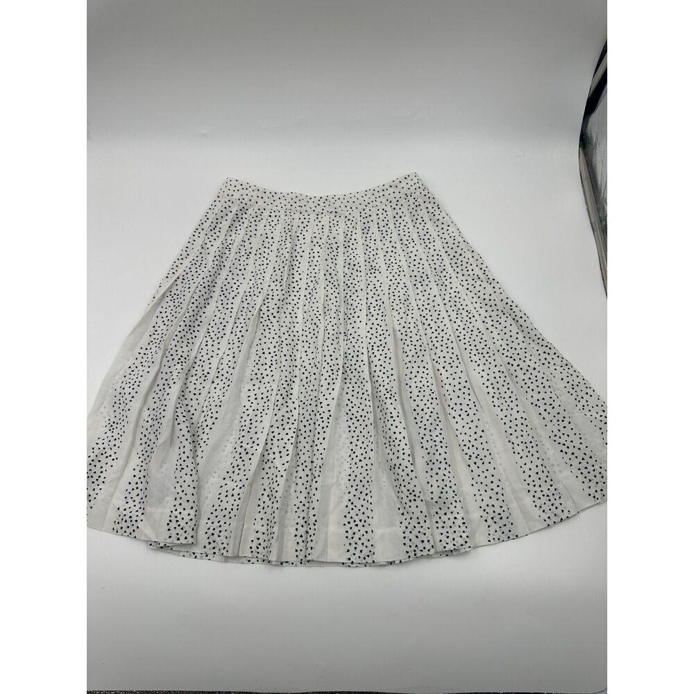 7 for All Man Kind Pleated Midi Skirt w /Dalmatian Dot Print Sz S Modern EUC